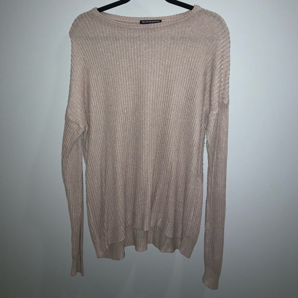 BRANDY MELVILLE LIGHT PINK SWEATER